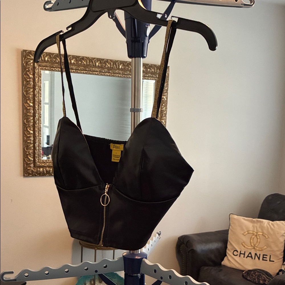 Daisy Black Bustier Top
